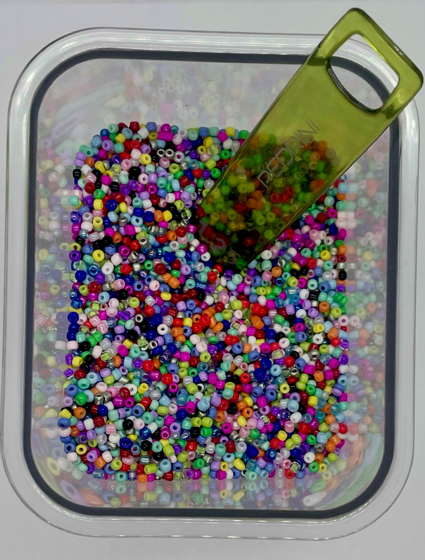 Seed bead confetti scoop